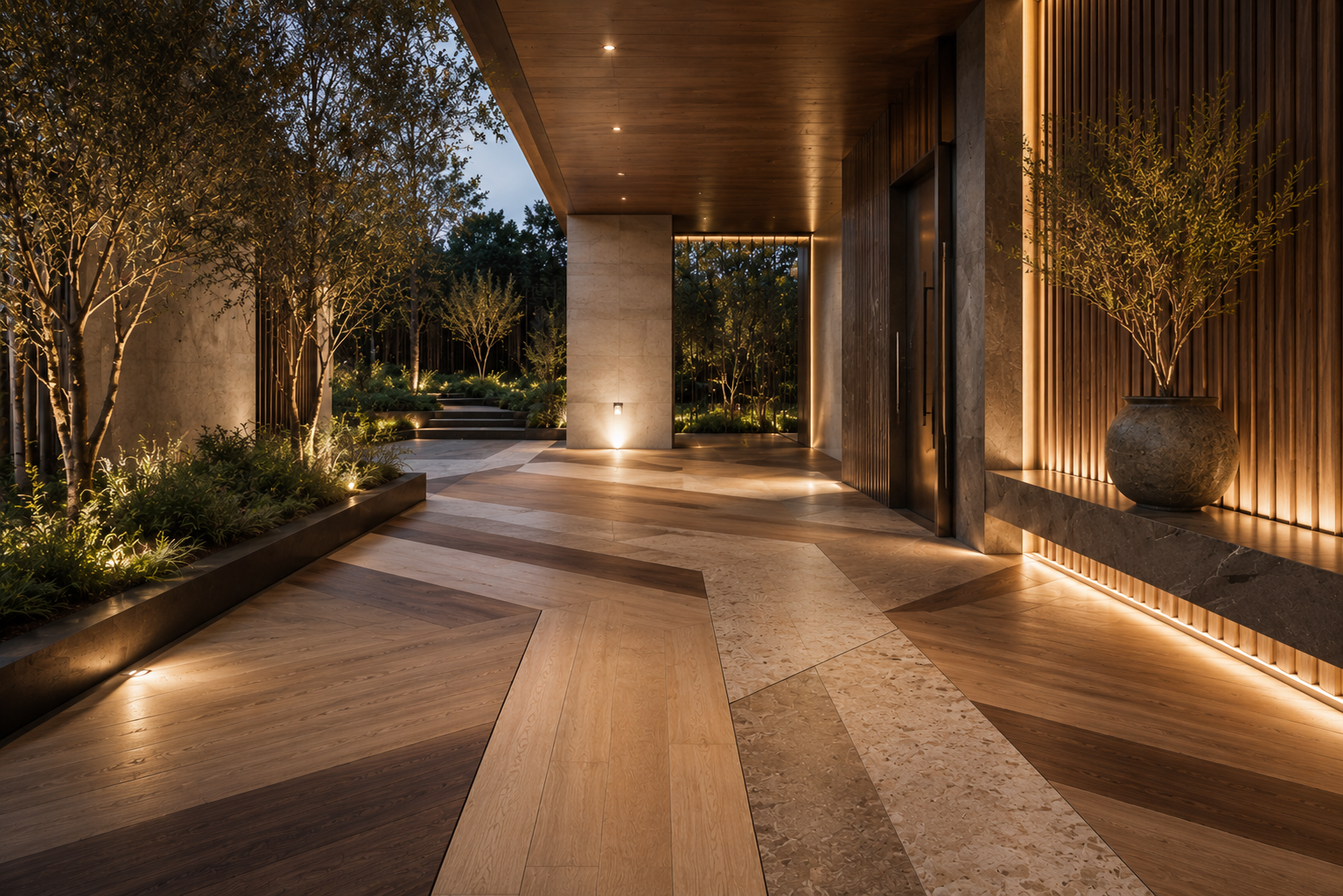 Decorative arrival floor, Concept setting — concept setting
