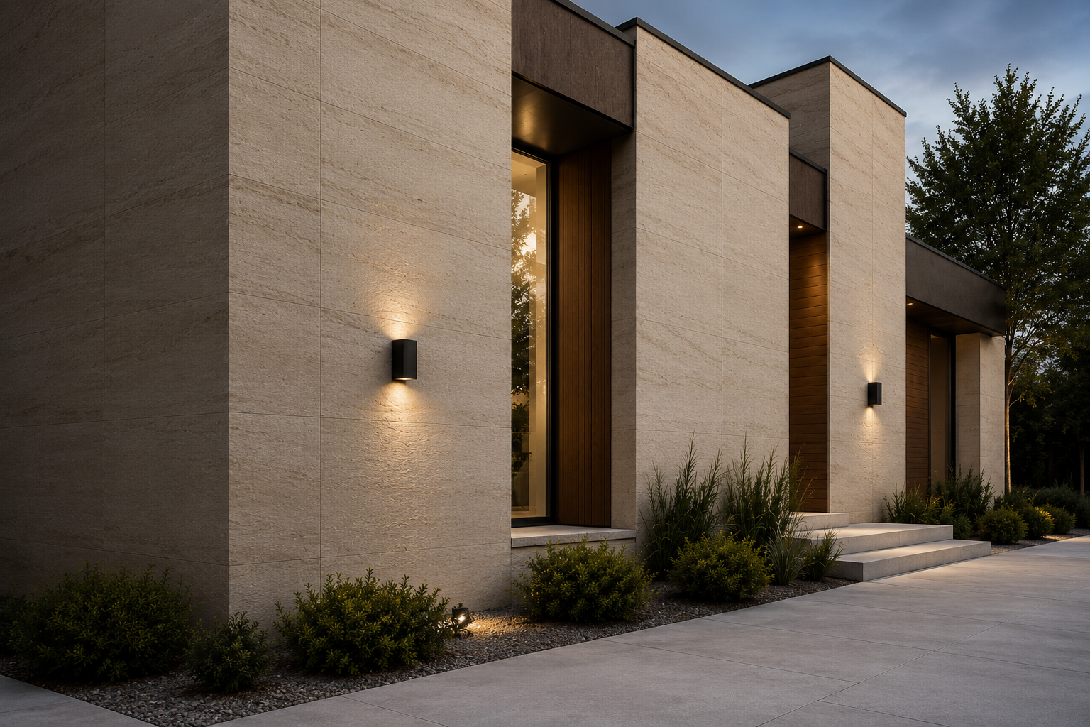 Slatted facade & courtyard, Concept setting — concept setting